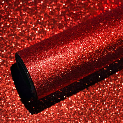 VEELIKE Glitter Wallpaper Stickers, Red, 40x300cm, 0.6mm Thick, Glitter-Infused, Cutting Sheet, Wall Stickers, Glitter Stickers, Gift Wrapping, Furnit