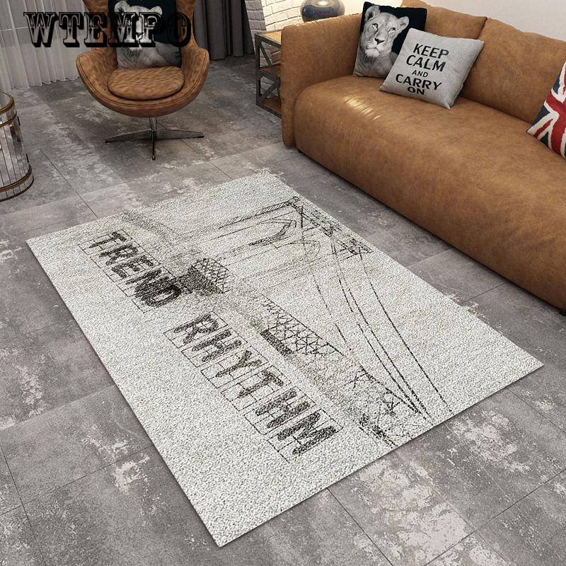 

Современный ковер с скандинавским принтом для спальни, гостиной, спальни, эркера, повседневное домашнее одеяло 80cm*120cm