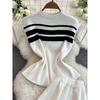 Knitting Tops Casual High Waist Slim Looking Fashion Suit