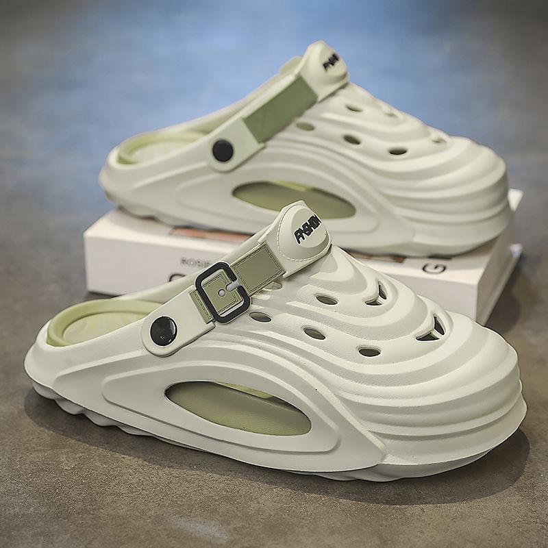 Fashion Shevalues 2025 New Men's Slippers EVA Soft Sole Comfortable Male Hole Shoes Outdoor Leisure Beach Slides Fashion Summer Sandals