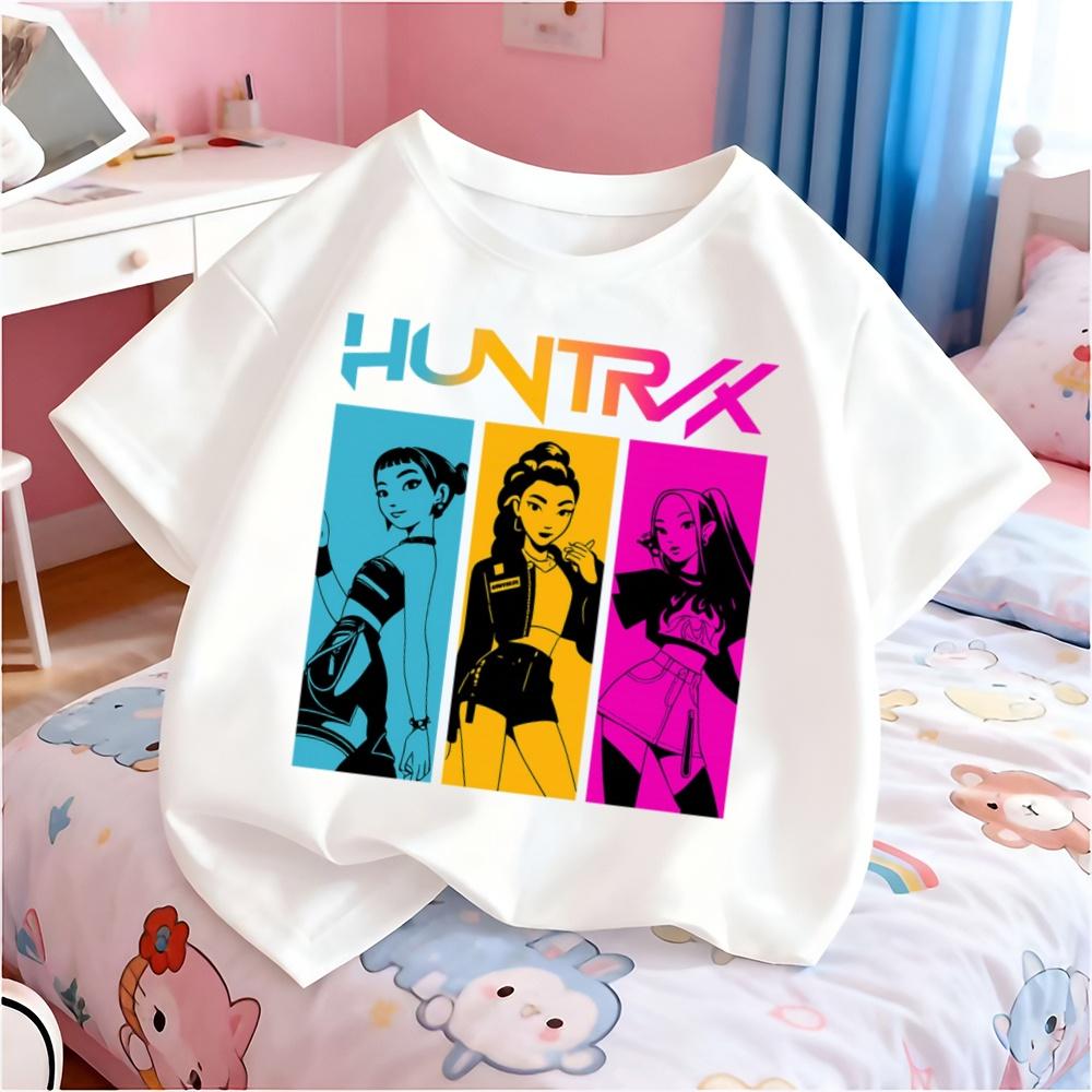 Kpop Dämonenjäger Kinder 3D-gedruckt Lässig Kurzarm Modisch Personalisiert Sommer Bequem Weich Kinder T-Shirt