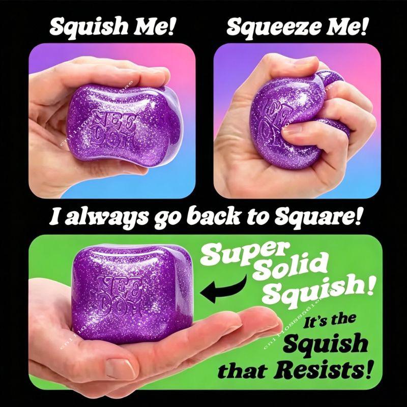 Needoh Nice Cube Shiny Sensory Stress Reliever Fidget Tool for Anxiety & Focus Desk Sensory Cube for Adults & Kids**