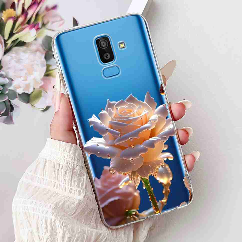 For Samsung Galaxy J8 2018 6.0" Case Summer Fresh Lemon Daisy Soft Silicone TPU Cover For Samsung J8 J8 2018 Protective Shell