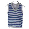 Border Knit Best M Gray Women Used