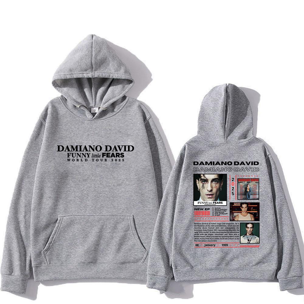 Damiano David World Tour 2025 Hoodie Funny Little Fears Men/women Hoodies Harajuku Aesthetic Winter Clothes Pullover Sweatshirt