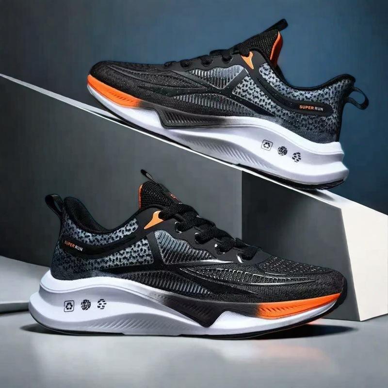 Spring and summer sports shoes men's shock absorption lightweight large size high school entrance examination racing shoes learn mesh breathable yo