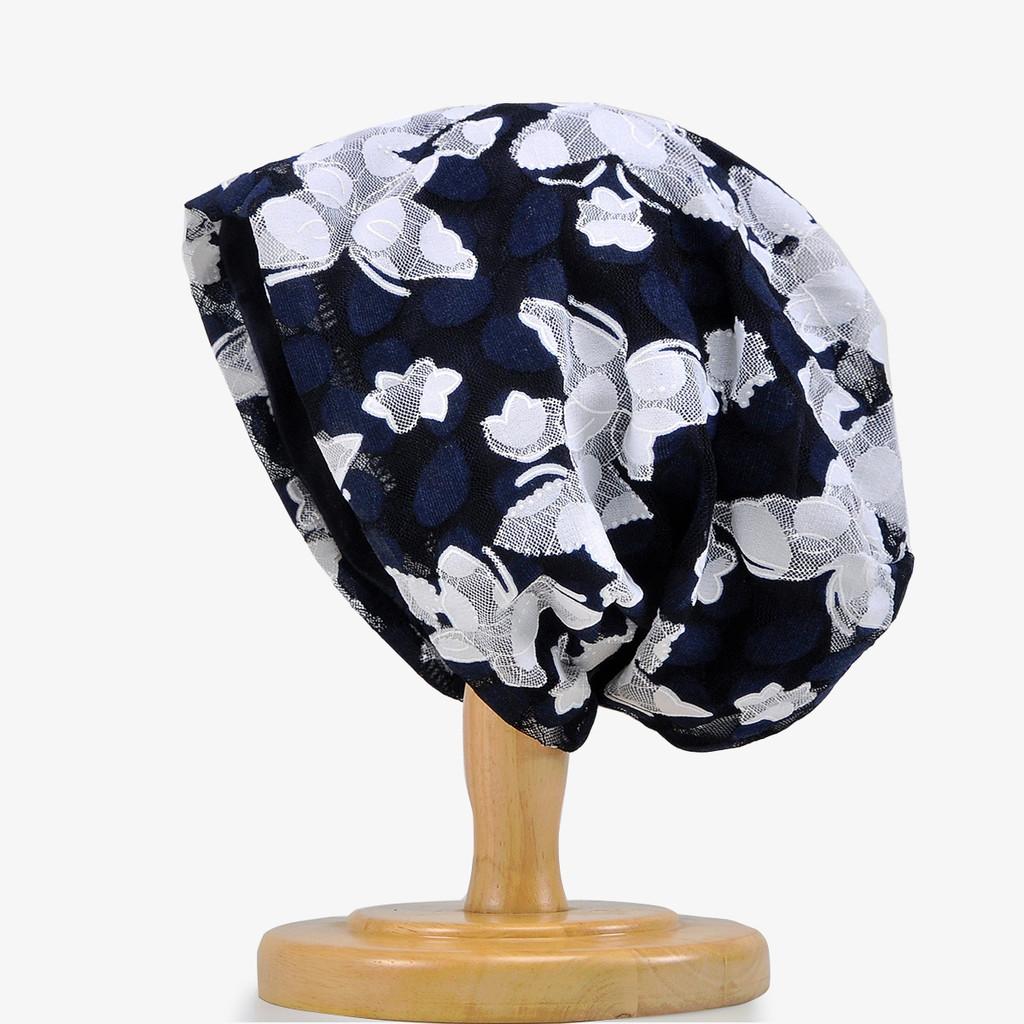 Butterfly Print Thin Knit Hat With Breathability And Windproof Features For Seasonal Use