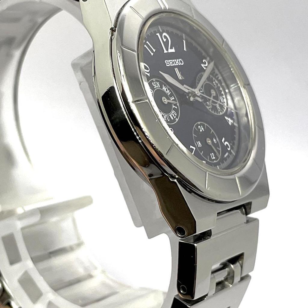 [USED] 31 SEIKO Lucia Women's Day Date Watch with Blue Dial and Silver Accents