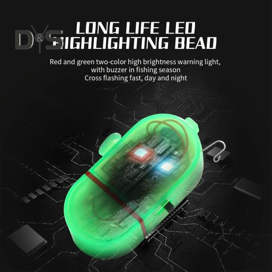Λυχνάρι Συναγερμού Τσιμπήματος Ψαρέματος με Κλιπ 80dB Νυχτερινό Φως Ειδοποίησης Καλαμιού Ψαρέματος Παγκόσμιος Ηλεκτρονικός Δείκτης Τσιμπήματος Αισθητήρας Χτυπήματος Λυχνάρι LED Αξεσουάρ Ψαρέματος