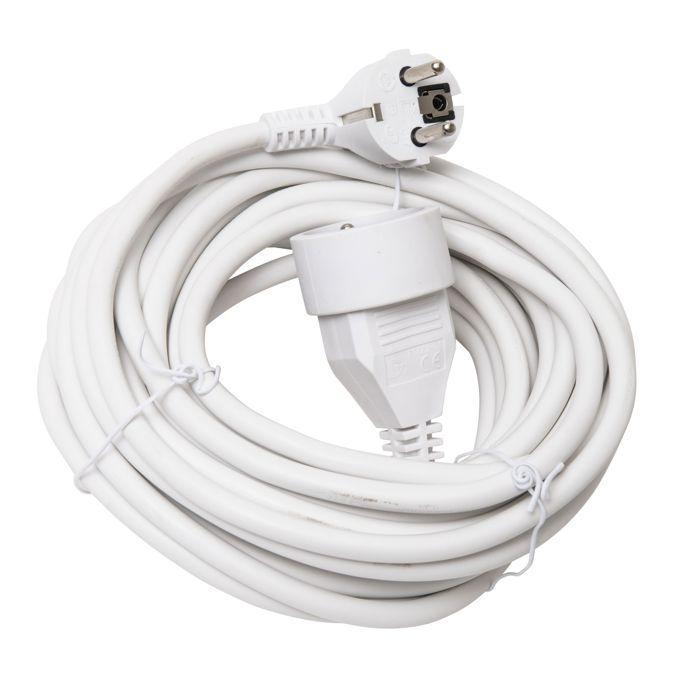 10 Meter Extension Cord 3500W Max. White Round Cable 3x1.5mm²