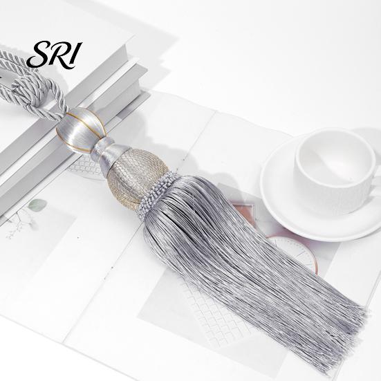 Long Fringe Curtain Holders 1 Pair Tassel Tiebacks Decorative Ties Elegant Fringed for Window Curtains Door Home Decor