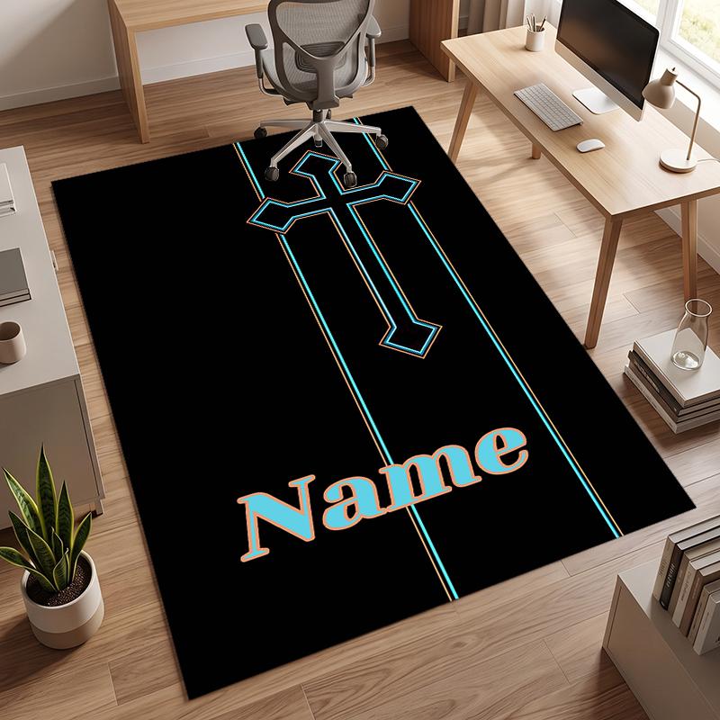 Cross of Forgiveness (1) Personalized name Office Carpet Stylish Decor for Living Room Bedroom Kitchen