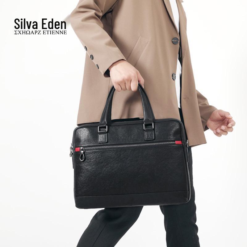 Men's Genuine Leather Fashion Briefcase Handbag