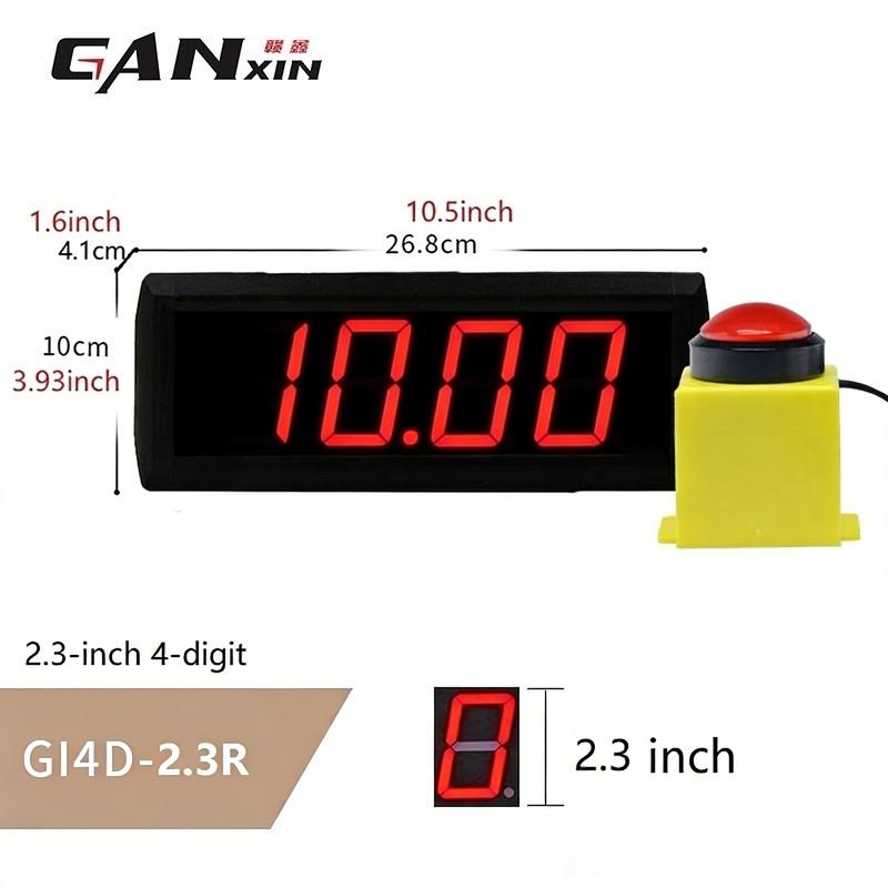 GANXIN Push Button 10 Second Reaction Clock Digital LED Challenge Game Timer for Restaurant Store Discount Free Meal Activities