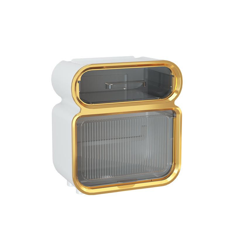 Toilet paper holder bathroom storage rack waterproof roll tissue storage box wall mounted storage rack, bathroom accessories