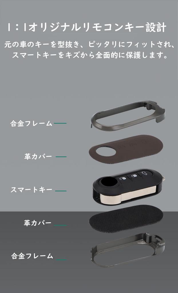 Sanrily Smart Key Case Key Holder for Fiat Fiat 500 500C 500L 500X Brava