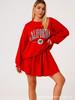 2024 Autumn/Winter Trendy Versatile Loose Fit European American Printed Round Neck Sweatshirt