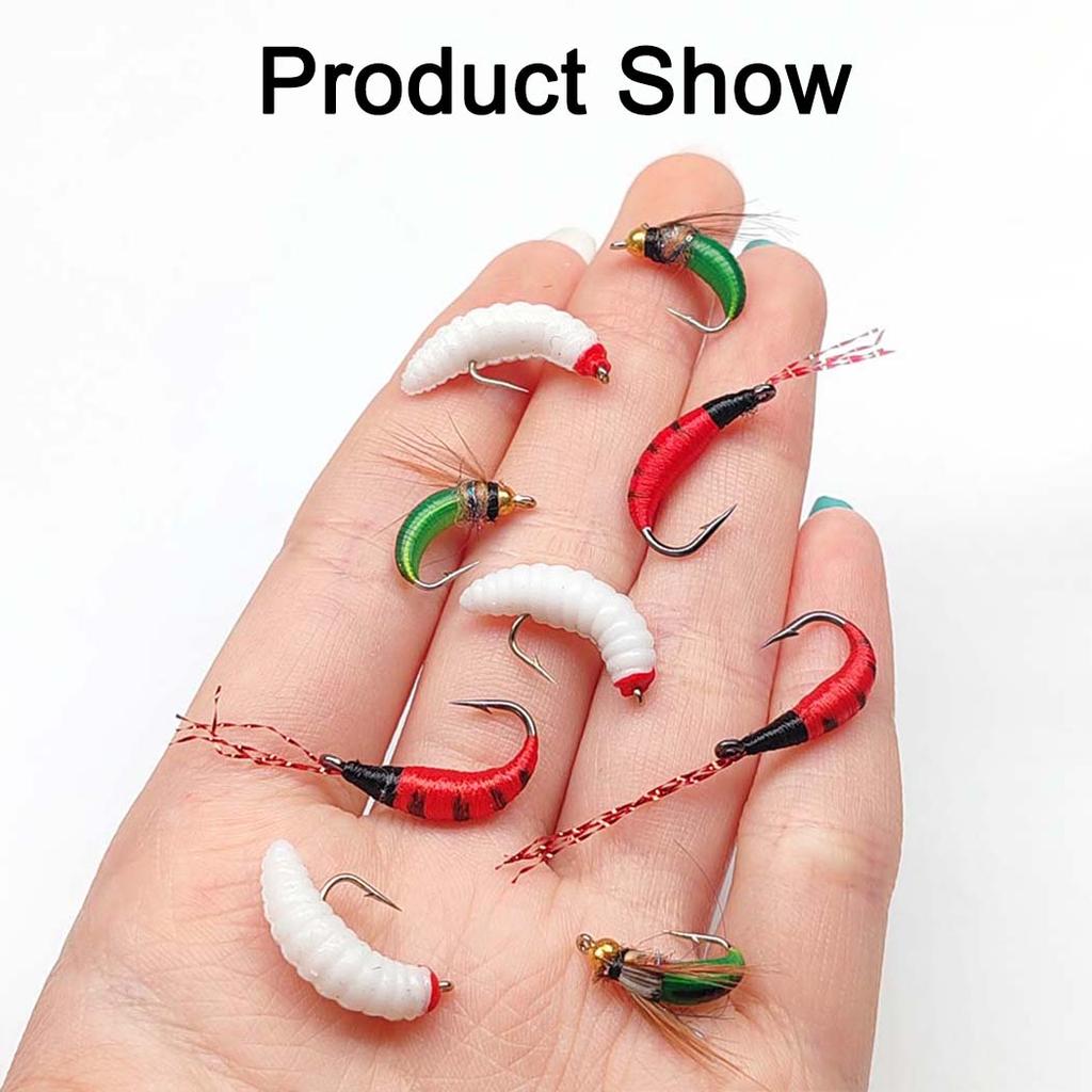 Fly Fishing Flies Bait-3Boxes Bundle(Total 9Pcs Flies)Nymph Bait Wet Fly Trout/Bass/Carp/ Fishing Lure With Flies Box