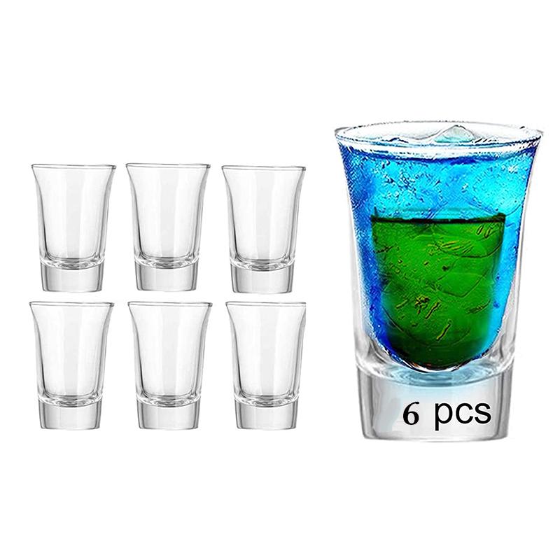 Ağır Tabanlı Shot Bardağı Seti, Viski Shot Bardakları, Likör İçin Mini Cam Bardaklar, Çift Taraflı Likör Bardakları, Tekila Bardakları Sm