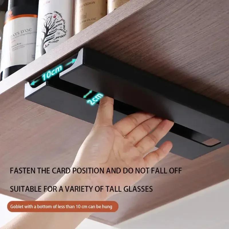 Innovative and Stylish Wall-mounted Wine Glass Holder for Saving Kitchen Space - Perfect for Wine Enthusiasts