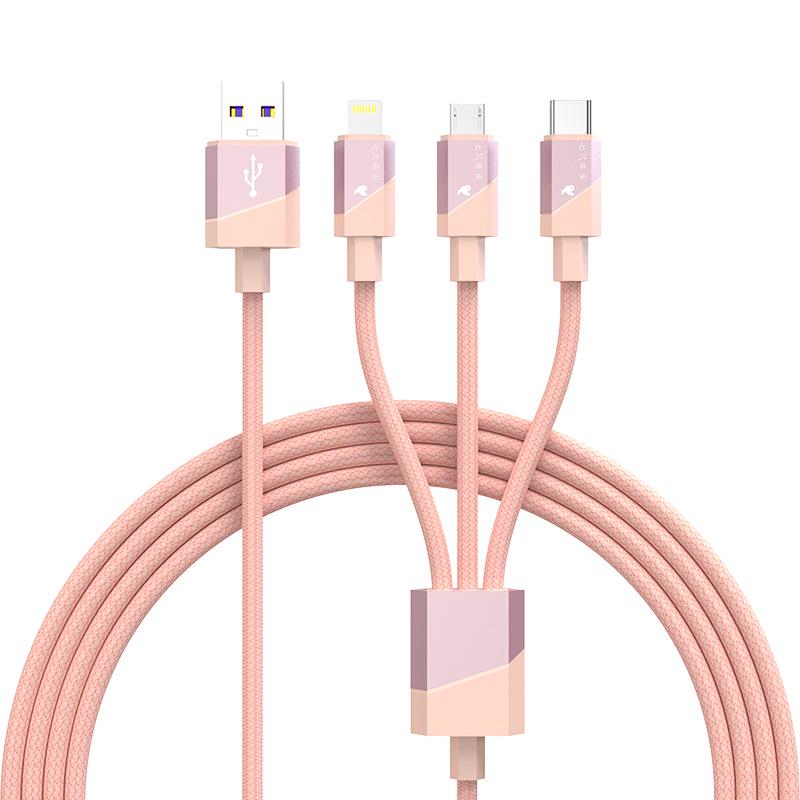 Fast Charging 3-in-1 Braided Cable for Apple Devices
