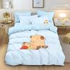 Anime Bedding Set Soft Comforter Cover With 1/2pcs Pillow Shams For Kids Adults Microfiber 3D Cute Cartoon Capybara Quilt Cover