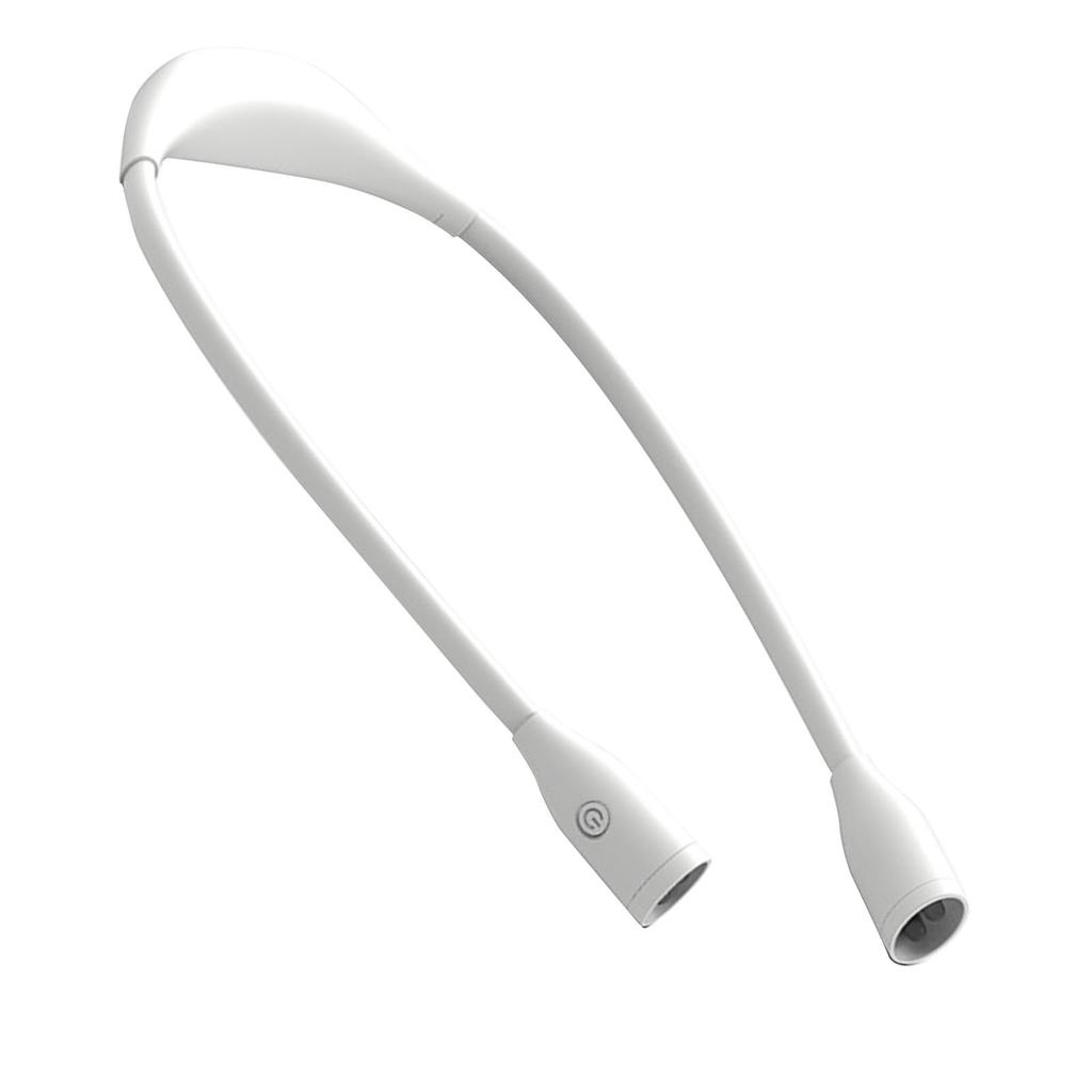 Rechargeable LED Neck Reading Light 360 Degree Universal Adjustment Book Light for Reading in Bed White