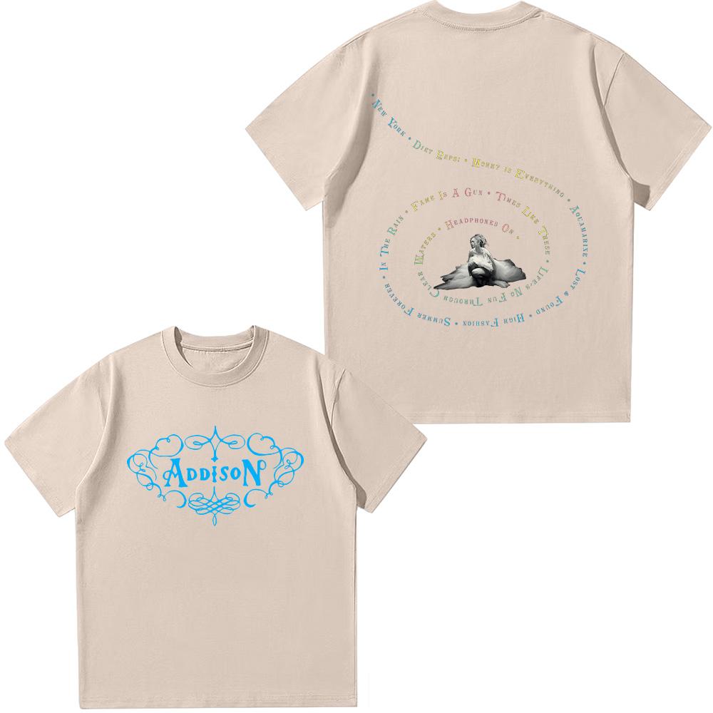 Addison Rae Pop Music T Shirt Addison The Album Tees Dreamy Art Aesthetic Tee-shirt Women Casual Clothing Y2K Short Sleeve Cotton Tee Unisex Tops