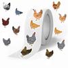 500 Pictures/roll Roll Sticker Tape Cartoon Hen Handbook Material Envelope DIY Waterproof Seal Sticker