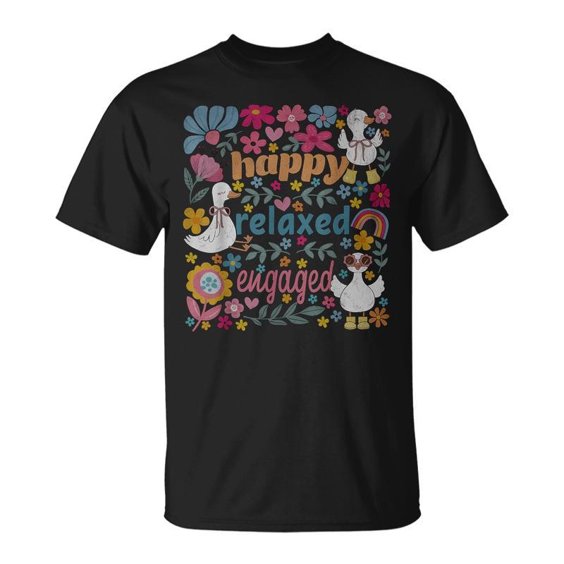 Happy Relaxed Engaged Aba Behavior Analyst Silly Goose T-Shirt