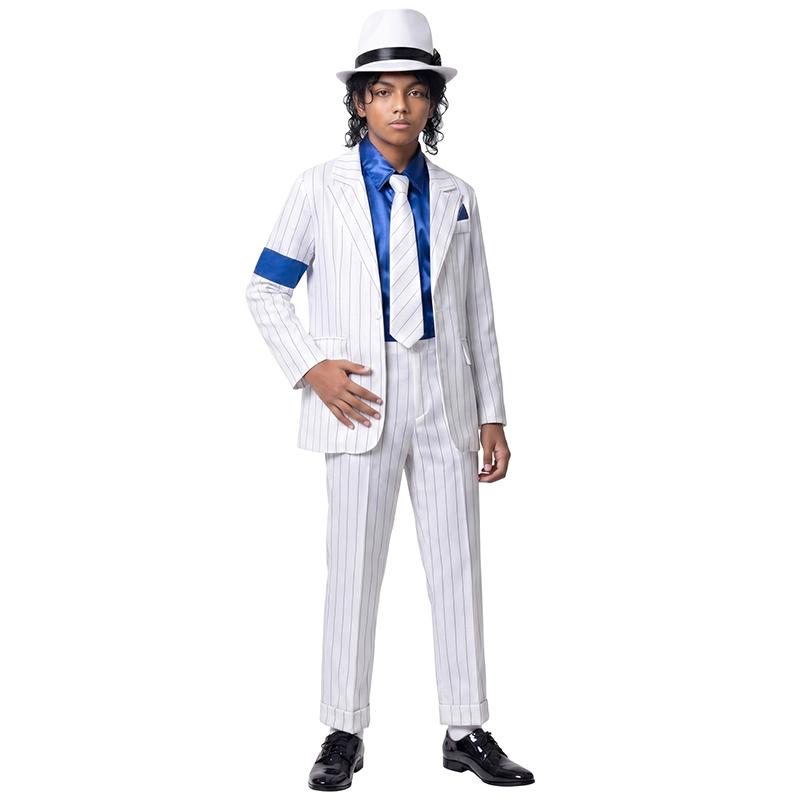 MJ Michael Hladký Zločinec Imitátor Oblečení Super Hvězda Zpěvák Cosplay Kluci Michael Jackson Halloweenský Kostým