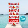 Feuerwehr Strandtuch Personalisiertes Badetuch für Kinder Erwachsene Jungen Übergröße Benutzerdefinierter Name Poolparty Handtuch Geburtstagsgeschenk Feuerwehrmann