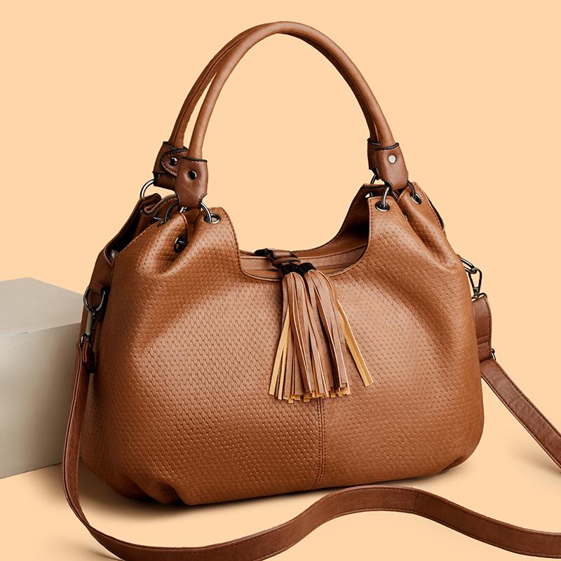 Fashionable Solid Color Design Zipper Shoulder Bags 2026 Hot Sale Exquisite Personality Creative Tassel Women's Crossbody Bags