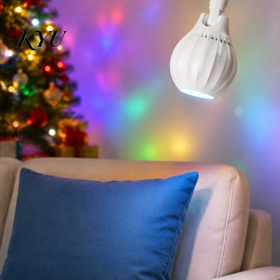 E27 LED Projection Lamp Christmas Lamp, 180-degree Rotation Halloween Themed Ceiling Light, Festive Home Decor Light Bulb for Kids Bedroom, Decorative