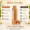 Copper Shine Finish Water Bottle – 600 ML, Pure Copper Bottle for Ayurvedic Health Benefits, Drinkware