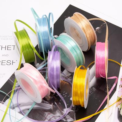 1Sdd Double-Sided Thin Ribbon 3Mm Handmade Diy Hair Accessories Bow Ribbon Gift Packaging Decorative Belt