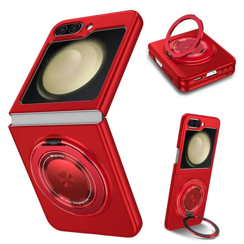 360° Magnetický prstenový stojánek Pouzdro na telefon pro Samsung Galaxy Z Flip 6 5 4 3 Flip5 Flip4 Flip6 Držák Ochranný kryt z tvrdé skořepiny