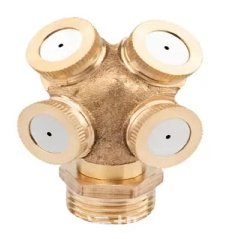 Copper Agricultural Sprayer Nozzle for Garden Seedling, Dust Removal, Cooling, and Pesticide Application with Single/Double Spray Option