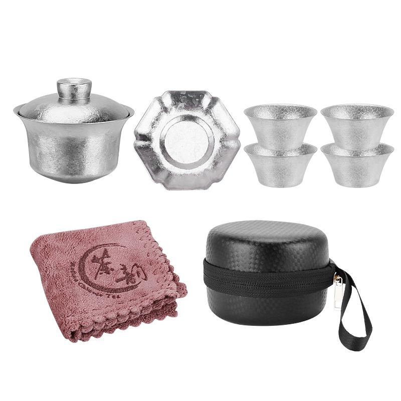 MAXCOOK Pure Titanium Travel Tea Set