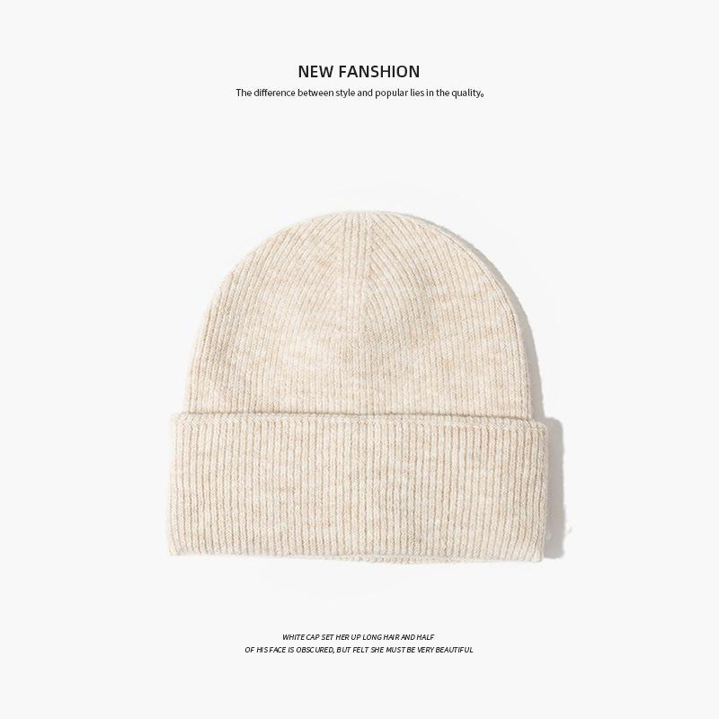 Large Board Wool Knitted Hat, Warm Hat, Children's Autumn and Winter Pullover, Cold-proof Ear Protection, Big Head Circumference, Bag Head Cold Hat