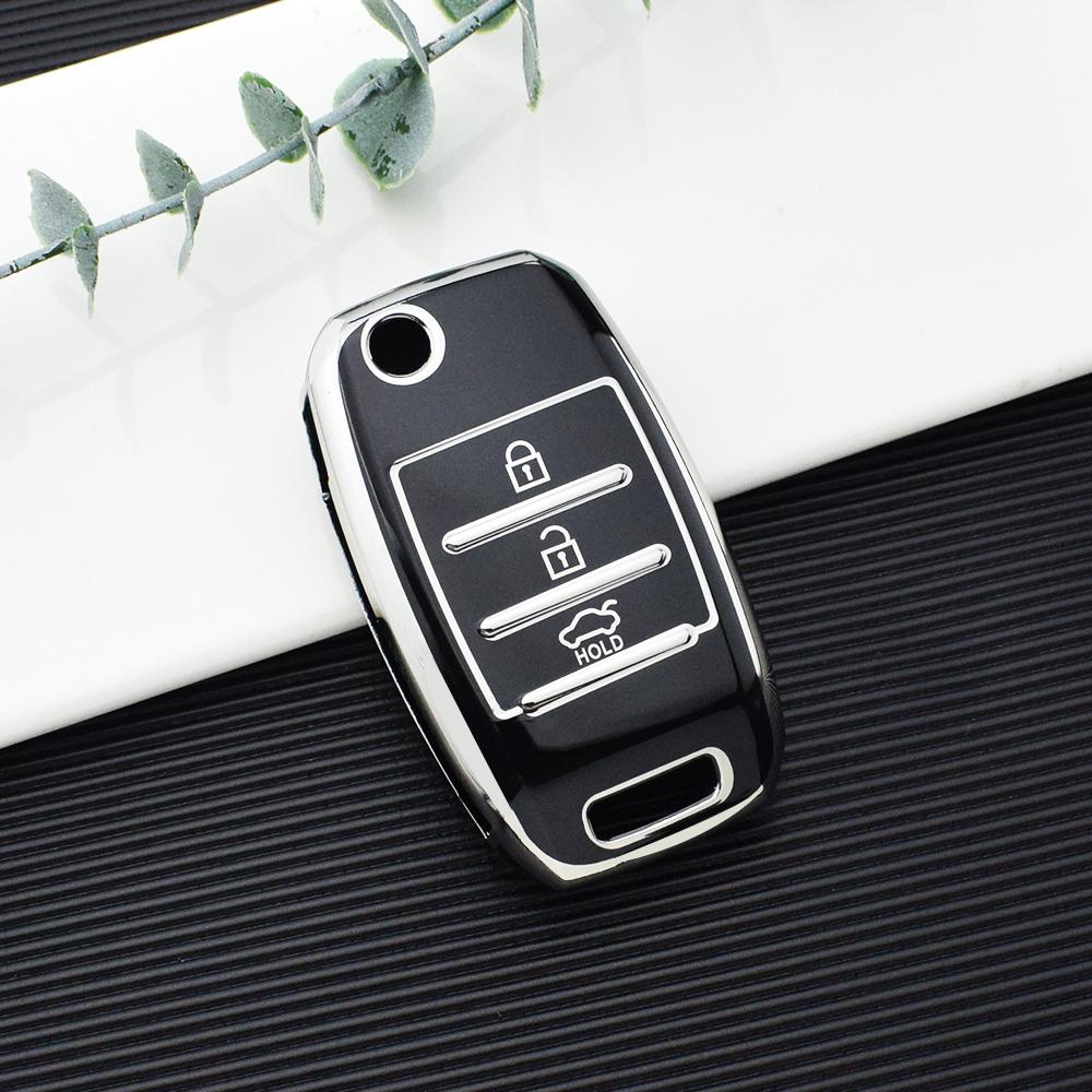 3 Buttons TPU Car Key Case Cover Shell Fob for KIA RIO 3 K2 K3 K4 K5 Sportege Picanto Optima Soul Ceed Sorento Forte Stinger Cerato