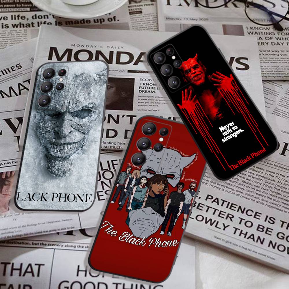 Horror Movie The B-Black P-Phone Phone Case For Samsung S 24 Fe 25 Ultra Plus 20 Lite 21 30 22 23 24 22 Ultra 5G Fundas