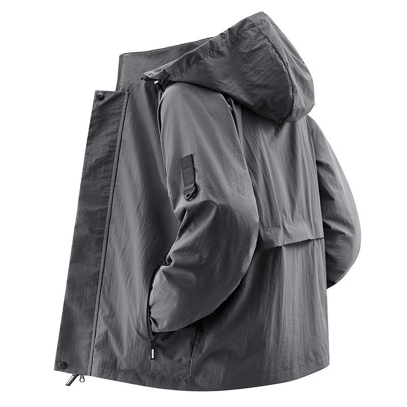Men's Fashion Casual Hooded Autumn New Detachable Hat Design Soft Comfortable Jacket Jacket Top