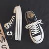 2025 Summer Women's Sneakers New Canvas Lace-Up Women's Sports Shoes Breathable Platform Sneakers Shoes White Casual Women Shoes