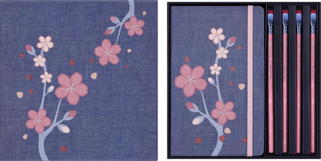Moleskine Notebook Pencil 2025 Edition Sakura Gift Box Set of 2 Books 4 Blackwing Pencils Pink LESU08THMBOX