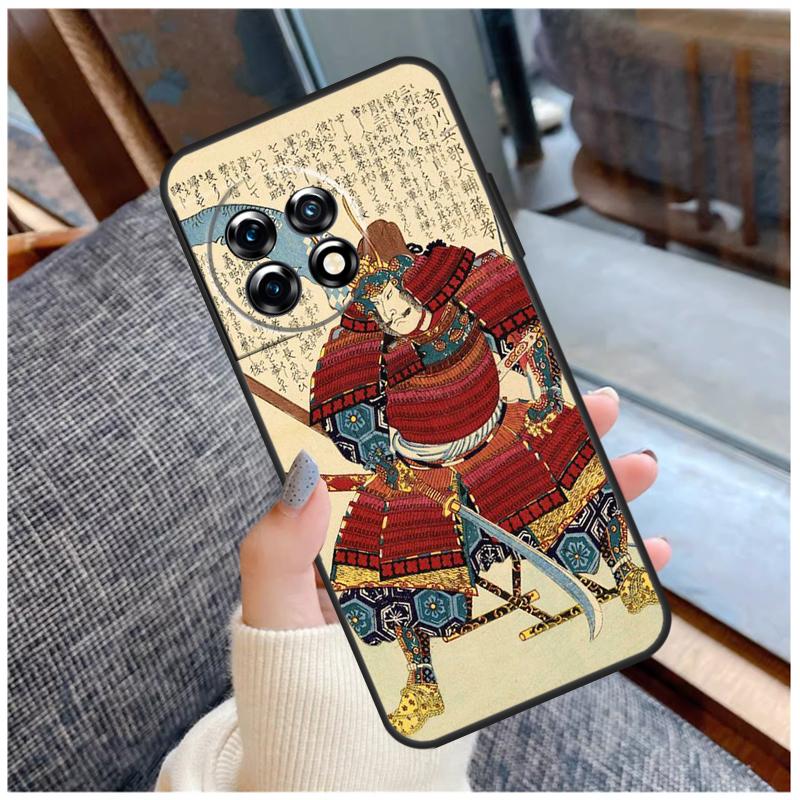 Japanese Samurai Case For OnePlus 13T 8T 10T 9 10 Pro 15 13 12 11 13R 12R Nord CE 5 2 3 4 Lite N20 N30 Coque