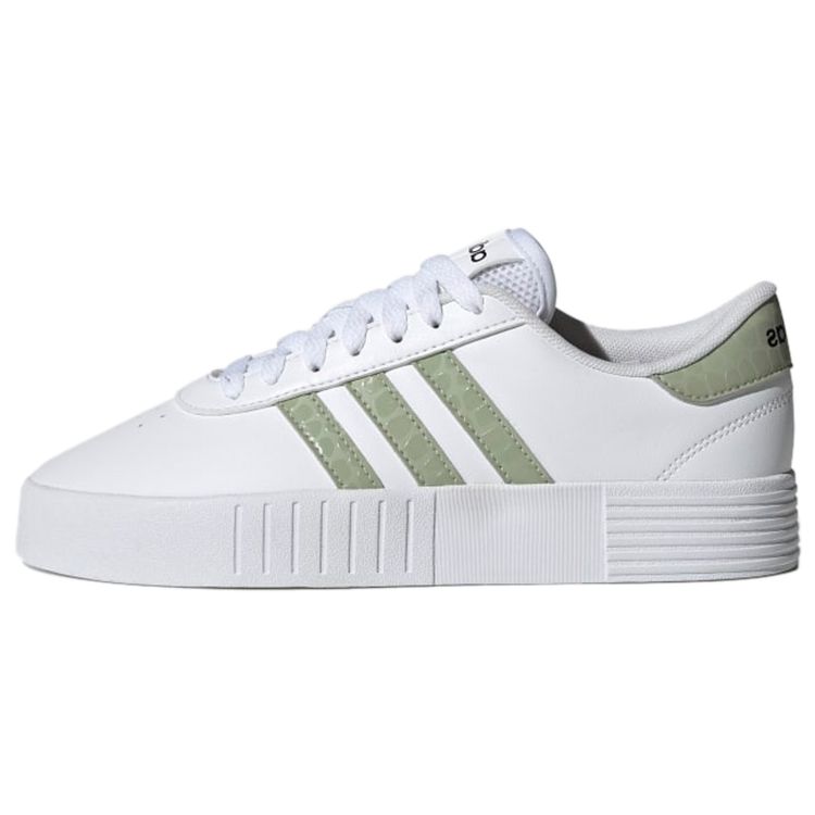 

Adidas Neo Court Bold Нескользящие Прочные Низкие Кеды для Скейтбординга Женские Кроссовки Бело-Зеленые FY9995 37⅓