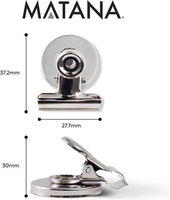 Pinces Magnétiques - Bulldog - 12 Pinces - Super Solides - Polyvalentes - Gestion Des Câbles