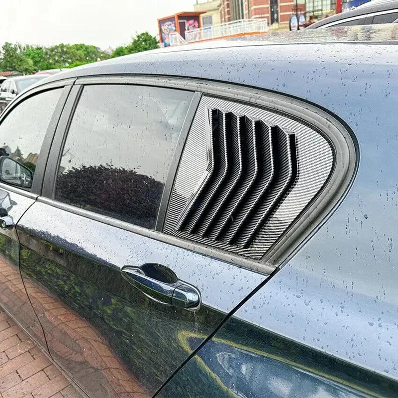 For BMW 1 Series F20 118i 120i Hatchback 2011- ABS Rear Window Quarter Louver Cover Side Vent Trim Car Adhesive Accessories