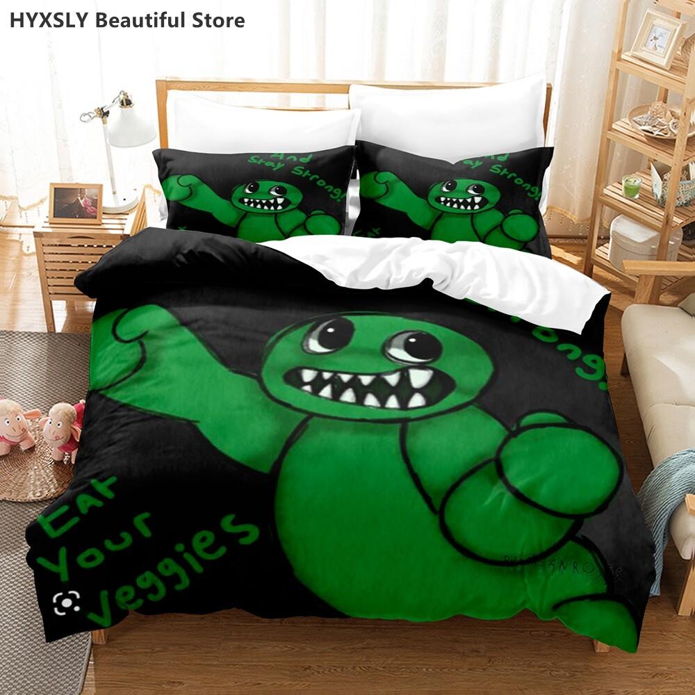 Banban Garten 3D Bettwäscheset Spiel Bettbezug Kissenbezüge Einzelbett Queen-Size King-Size Für Kinder Regenbogen Cartoon Bettbezug-Sets